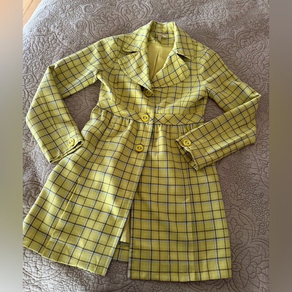 Susina From Nordstrom Lightweight Yellow Plaid Flannel Button-Up Coat, Size M - Picture 6 of 13